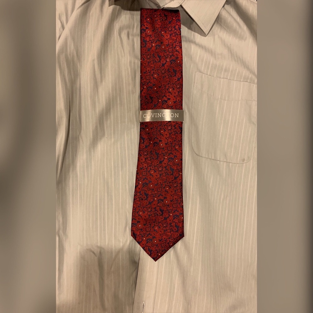 Clovington Floral print neck tie